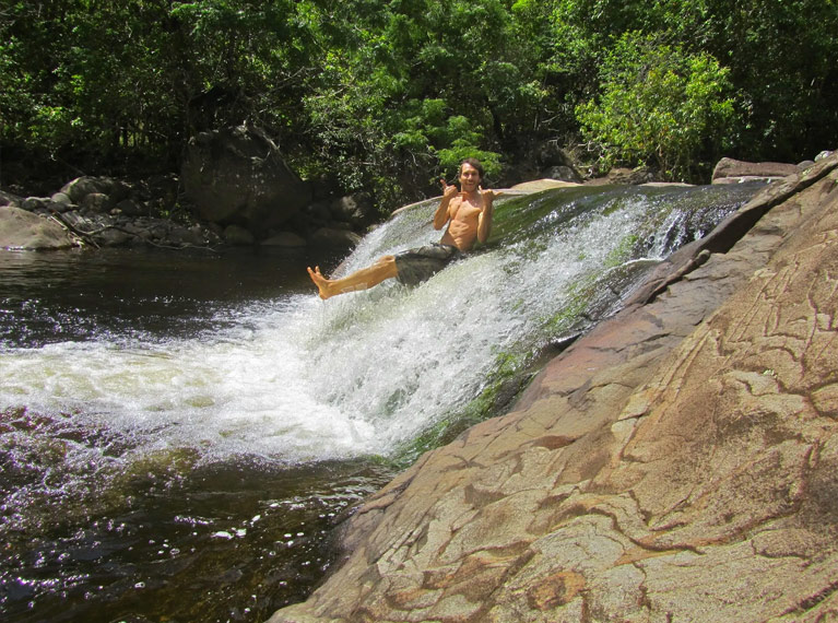 Ever slid down a waterfall?
