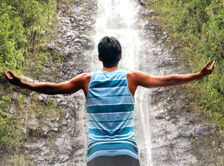 150-Foot Manoa Trail Waterfall